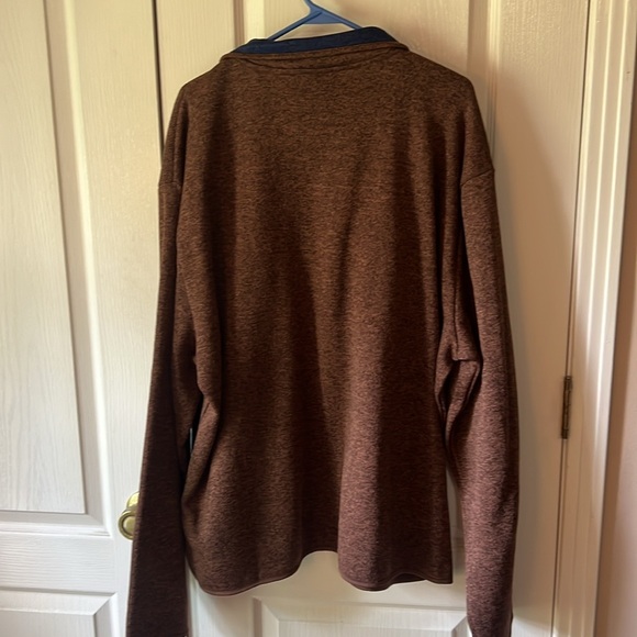 J20 Crown & Ivy Brown and Navy Zip-Up Sweater - Picture 2 of 3